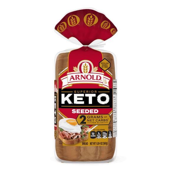 Arnold Superior Seeded Keto Bread Loaf, 20 oz (Pack of 6)