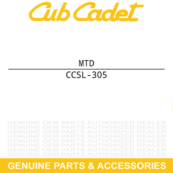 MTD SL-305 Lever Control Clmshll Cub Cadet Troy-Bilt