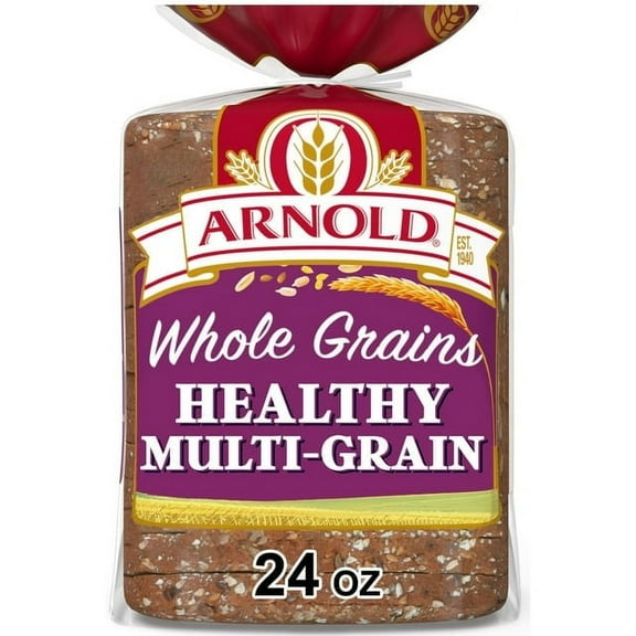 Arnold Whole Grains Healthy Bread 24 oz Multi-Grain Multigrain Bread Bag (Pack of 3)