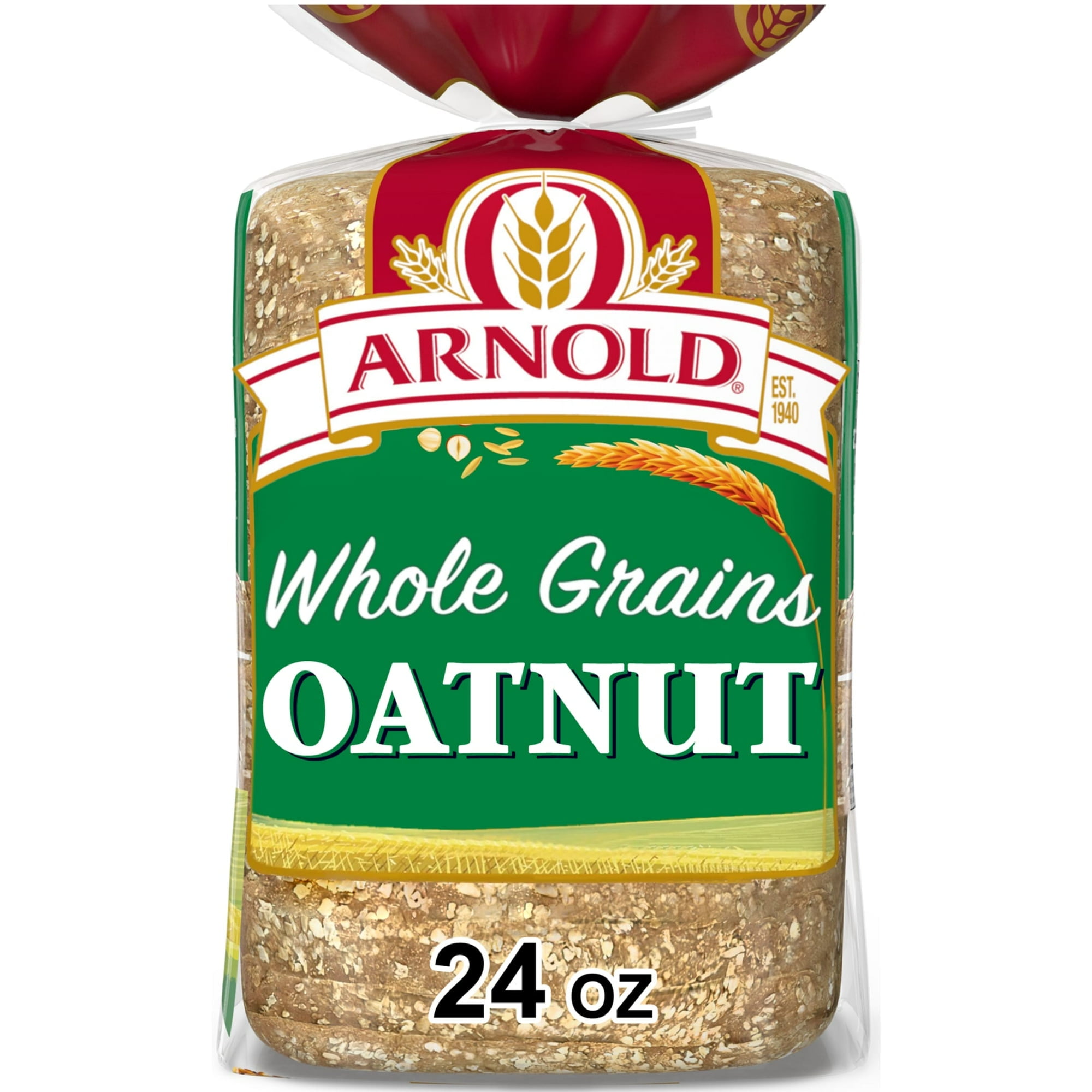 Arnold Whole Grains Oatnut Bread 24 oz Pre-Sliced Multigrain Loaf (Pack of 2)