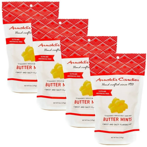 Arnold's Old Fashioned Handmade Buttermints Sweet Buttery Flavor 4 bags