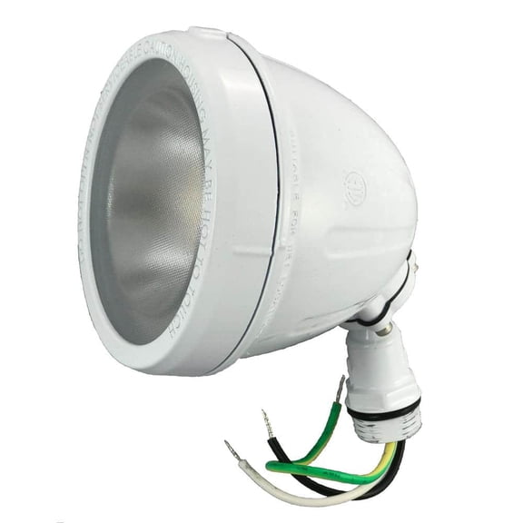 Commercial Electric 14-Watt Hardwired White LED Landscape Flood Light Metal Spot Light, 1100 Lumens