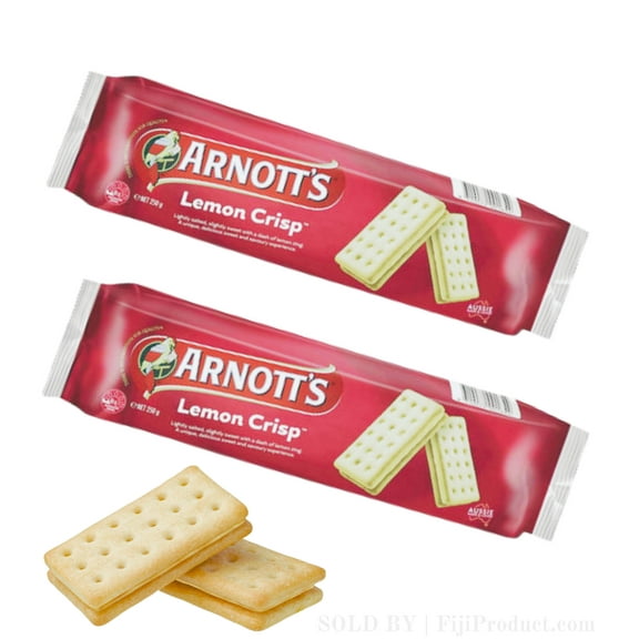 Arnott's Lemon (Deal-Pack Of 2 x 250g EA) Arnott's LEMON Crisp Cream Biscuits, A unique, delicious sweet and savoury experience, Aussie made & loved ...