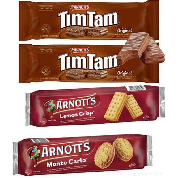 Arnott's Sampler Pack - Tim Tam Original, Lemon Crisp, Monte Carlo Jam (Deal-Pack Of 4 x 250g) A Unique Delicious Biscuits Aussie Made & Loved ...