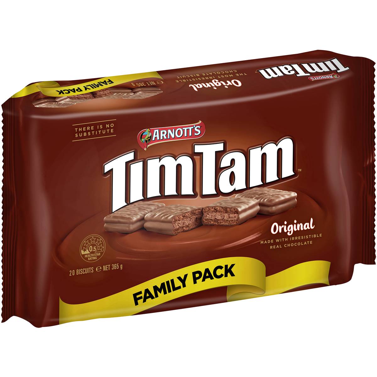 Arnott s Tim Tam Original Chocolate Biscuits Family Pack 365g 20 