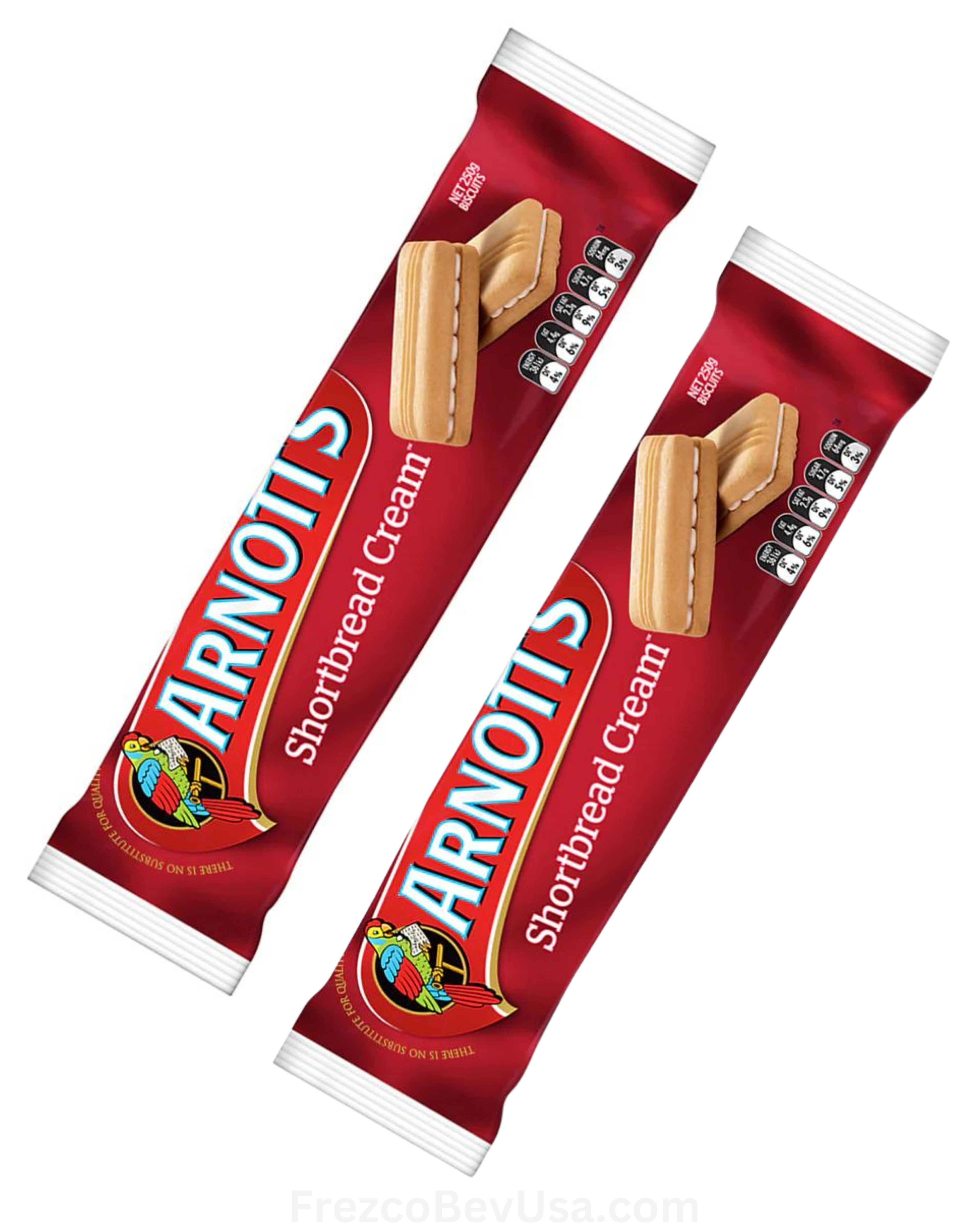 Arnotts - Shortbread Biscuits Cream (Pack Of 2 x 250g EA) Deliciously Creamy and Buttery ...