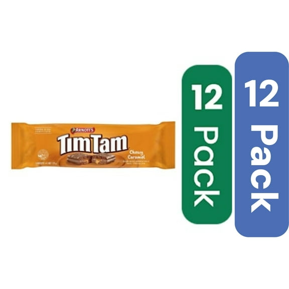Arnotts Tim Tam Chewy Caramel Chocolate Biscuits - 6.2 Ounce (Pack of 12)