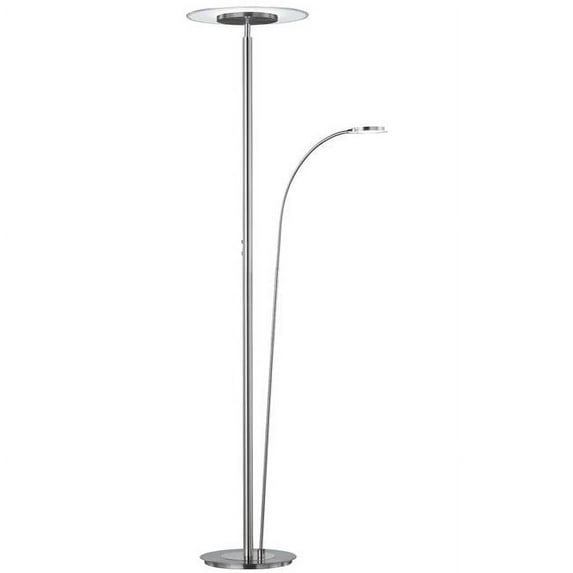 Arnsberg 479110207 Tampa Double Pole Floor Lamp, Satin Nickel