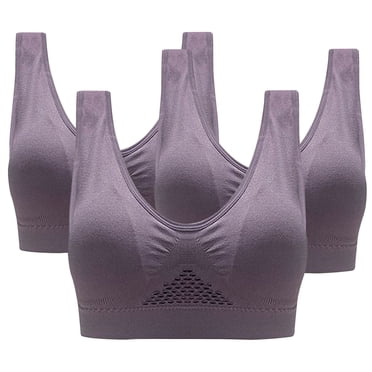 Women's High Support Sports Bras 3-Pack - Mesh Workout Bras For Running & Gym Plus Size Options