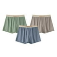 thumbnail image 1 of Arnsht 3PC Men's Fashion Solid Color Four-Corner Pants Cotton Soft Loose Comfortable Breathable Sports Home Boxers Briefs Pink L, 1 of 3