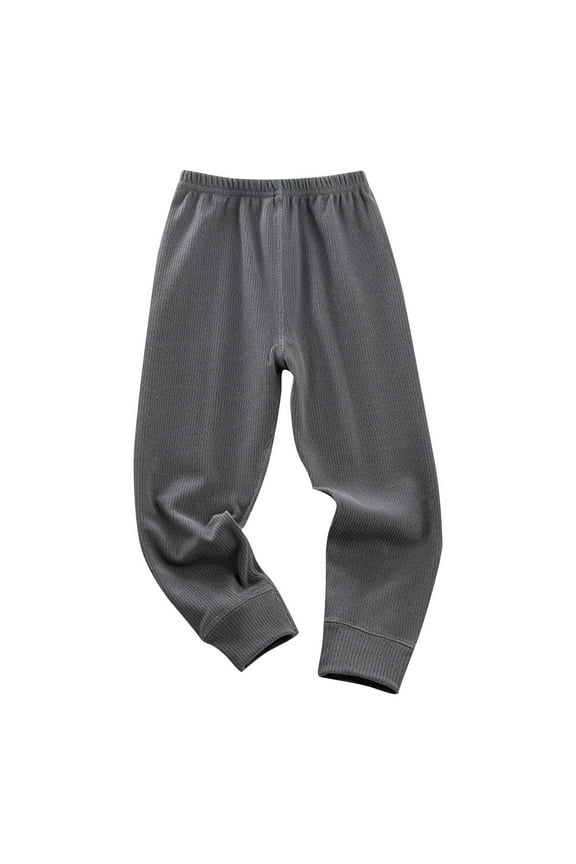 Baby Toddler Clothes Baby Winter Warm Lounging Bottoms Fleece Jogger Kids Casual Athletic Pocket Pull on Pants Dark Gray 4 Years