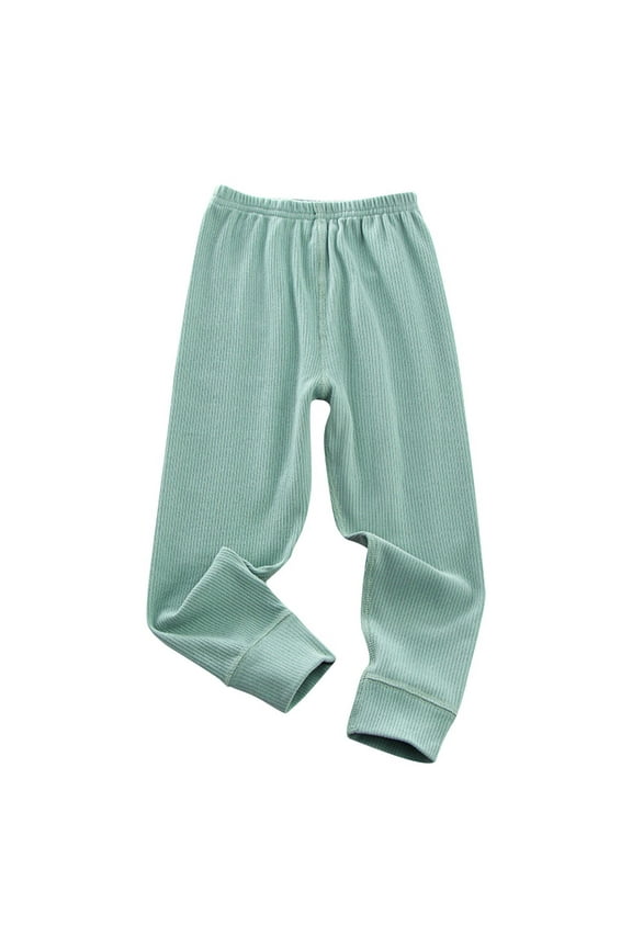 Baby Toddler Clothes Baby Winter Warm Lounging Bottoms Fleece Jogger Kids Casual Athletic Pocket Pull on Pants Green 3 Years