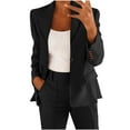 thumbnail image 1 of Arnsht Blazer Jacket Women Plus Size Suit Coat Business Casual Outfits 2025 Dressy Casual Suits Button Coat Top Black XL, 1 of 6
