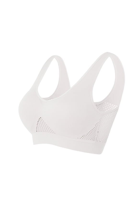 Breathable Cool Liftup Air Bra for Women, 2024 New Large Size Air Bra Breathable and Comfortable Mesh Seamless Sports Yoga Bra with Removable Pads XXXXL