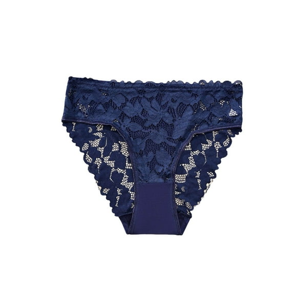 Arnsht Cheeky Underwear for Women Large Size High Waist Lace No Show Bikini Soft Breathable Thin Thong Seamless Panties Blue XXXL