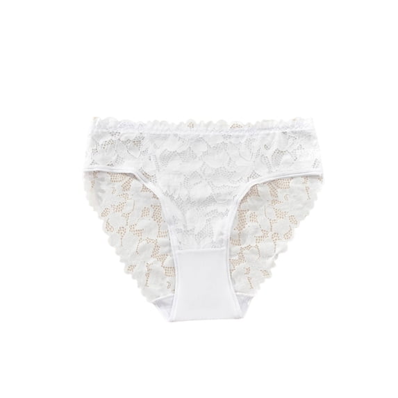 Arnsht Cheeky Underwear for Women Large Size High Waist Lace No Show Bikini Soft Breathable Thin Thong Seamless Panties White XXXL