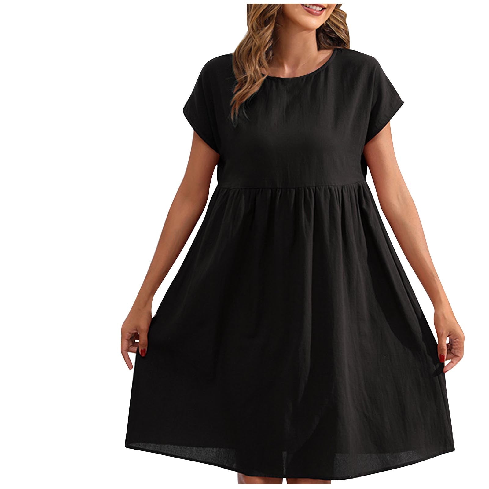 Dutebare Toddler Cotton Linen Dress Baby Girl Ruffle Sleeve Halter Kids Casual Summer Dresses