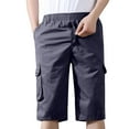 thumbnail image 1 of Arnsht (L-5XL) Big and Tall Men's Summer Casual Shorts Classic Training Loose Comfortable Shorts Washed Cotton Cargo Shorts Gray XXL, 1 of 9