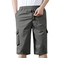 thumbnail image 1 of Arnsht (L-5XL) Big and Tall Men's Summer Casual Shorts Classic Training Loose Comfortable Shorts Washed Cotton Cargo Shorts Green XL, 1 of 9