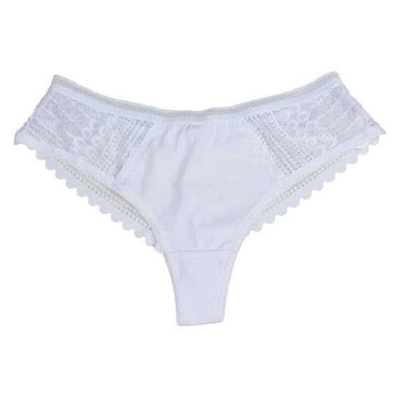 Arnsht Lace Panties for Women Rhinestone Cheeky Briefs Comfortable Breathable Hipster Underwear White XL