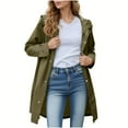 thumbnail image 1 of Arnsht Long Rain Coat for Women Packable Rain Jacket Womens Waterproof Raincoat Lightweight Hooded Windbreaker Trench Coat Black XL, 1 of 8