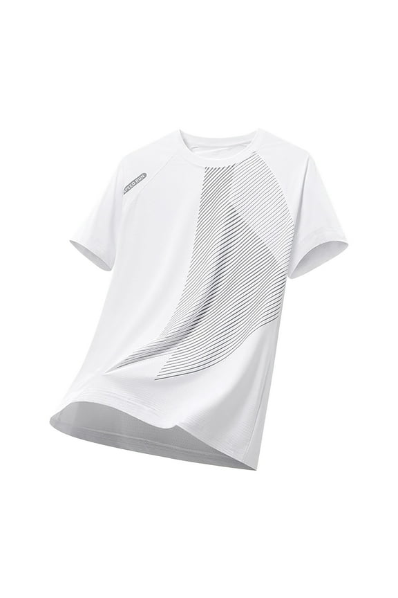 (M-5XL) Men's Plus Size Short Sleeve UPF 50+ T-Shirt Quick Dry Rash Guard Athletic Running Swim Top Tee Performance Water Shirts White XXXXL
