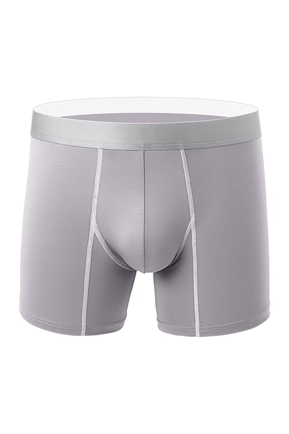 Men'S Micro Modal Boxer Briefs Loose Soft Comfort Breathable Underwear Boxers Breathable Boxer Shorts Trunks Gray L