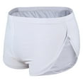 thumbnail image 1 of Arnsht Men's Boxer Briefs Ice Silk Underwear Stretch Boxer Shorts Breathable Elastic Oversized Solid Color Panties Underpants Gray L, 1 of 3