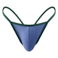 thumbnail image 1 of Arnsht Men's Fashion Sexy Erotic Panties Stretchy Low Waist Solid Color Triangle Panties Underwear Breathable Thong Briefs Blue L, 1 of 4