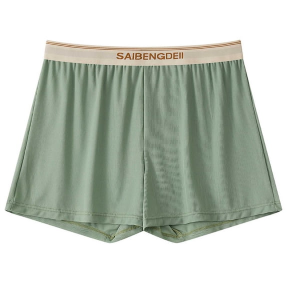 Arnsht Men's Fashion Solid Color Four-Corner Pants Cotton Soft Loose Comfortable Breathable Sports Home Boxers Briefs Green XL
