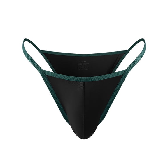 Arnsht Men's Ice Silk Bulge Pouch Breathable Comfort Mesh Stretch Low Waist Solid Color Underwear Triangle Briefs Underpanties Black M