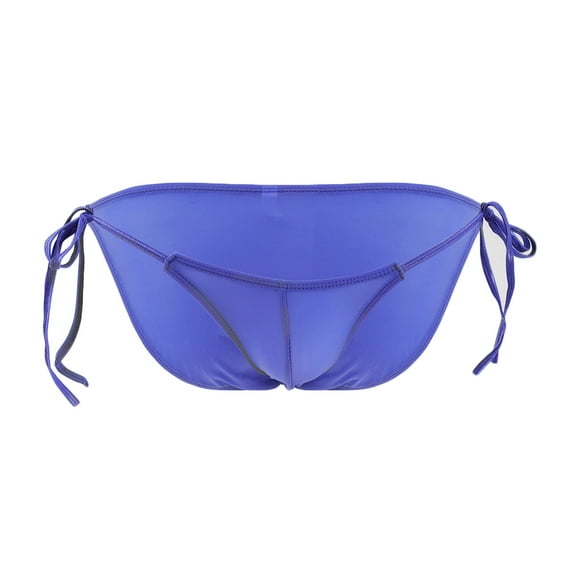 Arnsht Men's Sexy Erotic Thong Low Rise G-String Pouch Soft Breathable T-Back Underwear Bikini Purple Free Size
