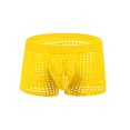 thumbnail image 1 of Arnsht Mens Boxer Briefs Breathable Mesh Underwear Hollowed Out Solid Color Vent Underpants Yellow M, 1 of 2