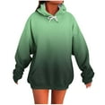 thumbnail image 1 of Arnsht Oversized Hoodies for Women with Pockets Fleece Hooded Sweatshirt Loose Fit Gradient Printed Cute Y2K Hoodie Green XL, 1 of 5