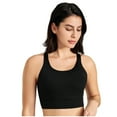 thumbnail image 1 of Arnsht Sports Bra for Women Strappy Yoga Tops Solid Color Medium Soft Comfort Breathable Support Workout Bra for Gym Fitness Black XL, 1 of 5
