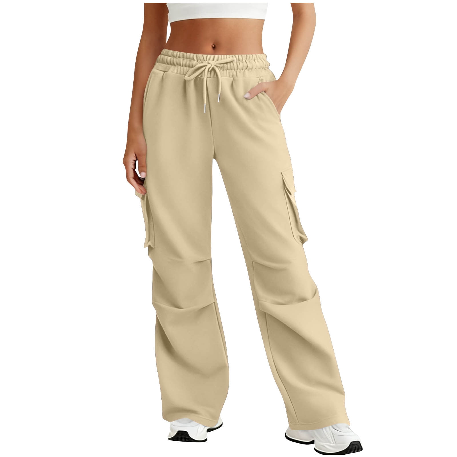 Cargo Pocket Wide Leg Sweatpants
