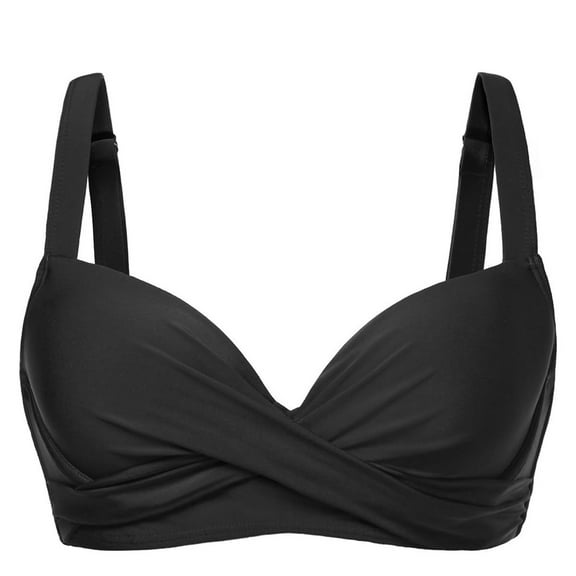 Arnsht Women Underwire Bikini Top - Push Up Swim Top Only Bra Padded Swimsuit Tops 2025 Soft Comfortable Breathable Bathing Suit Tops Black XL