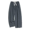 thumbnail image 1 of Arnsht Women's Cotton Pajama Bottoms Lightweight Sleep and Lounge Pants Plaid Sleepwear Long Pj Pants With Pocket Gray Free Size, 1 of 3