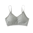 thumbnail image 1 of Arnsht Women's Cute Solid Color Seamless Spaghetti Strap Supportive Active Wear Sports Bras Soft Breathable Comfort Bras Gray L, 1 of 5