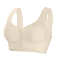 thumbnail image 1 of Arnsht Women's Daily Bra Non-marking Front Buckle Underwear Soft Breathable Comfort Large Size Non-steel Ring Bra White XL, 1 of 5