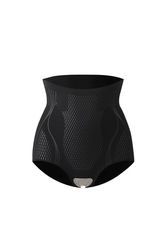 Women's Fashion High-Waisted Abdominal Lifting Buttocks Shaping Abdominal Pants Girdle Waist and Buttocks Body Panties Black XXL