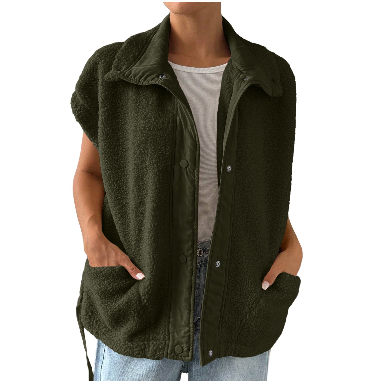 Kate Women's Sleeveless Vest – Sherpa Sheep Wool Effect Warm, Lightweight & Casual main image 0