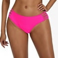 thumbnail image 1 of Arnsht Women's High Waisted Full Coverage Cheeky Bikini Bottoms Tummy Control Adjustable Drawstring Solid Color Swim Bottoms Pink M, 1 of 4