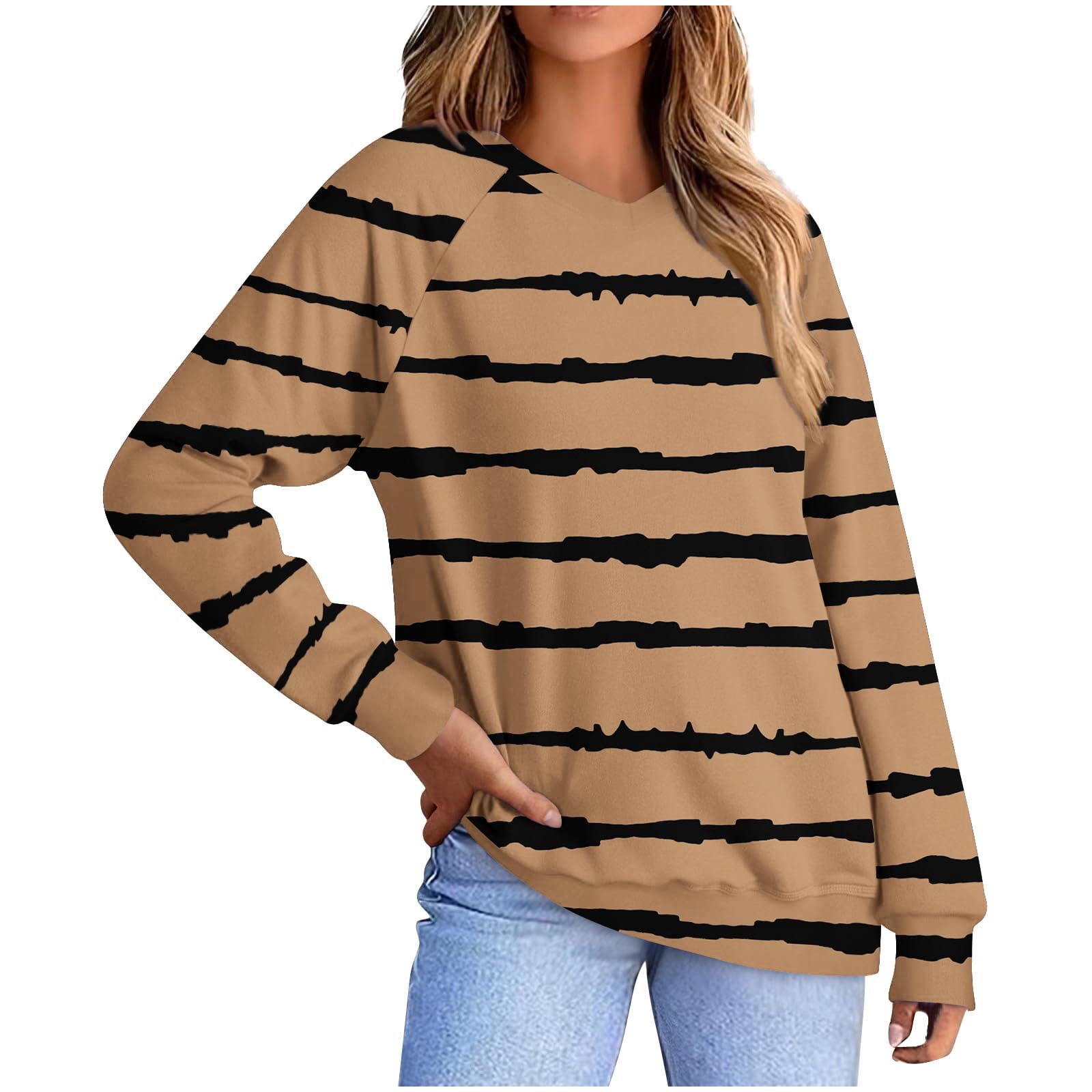 Yellow Striped Long Sleeve Top