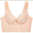 thumbnail image 1 of Arnsht Women's New Style Push Up Bra Solid Color Soft Comfort Breathable Padded Underwire Lace Bra Lift Up Everyday Bra Beige 34F, 1 of 9