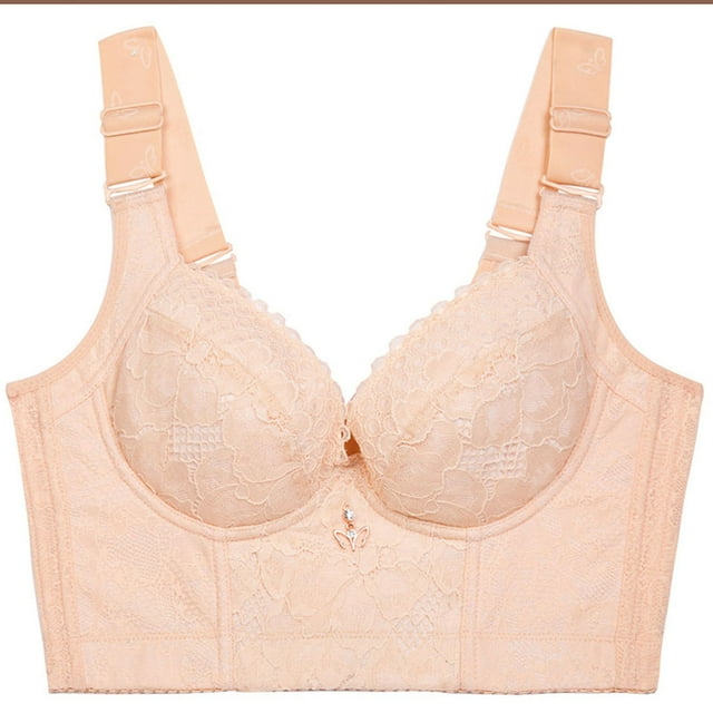 Arnsht Women's New Style Push Up Bra Solid Color Soft Comfort Breathable Padded Underwire Lace Bra Lift Up Everyday Bra Beige 34F