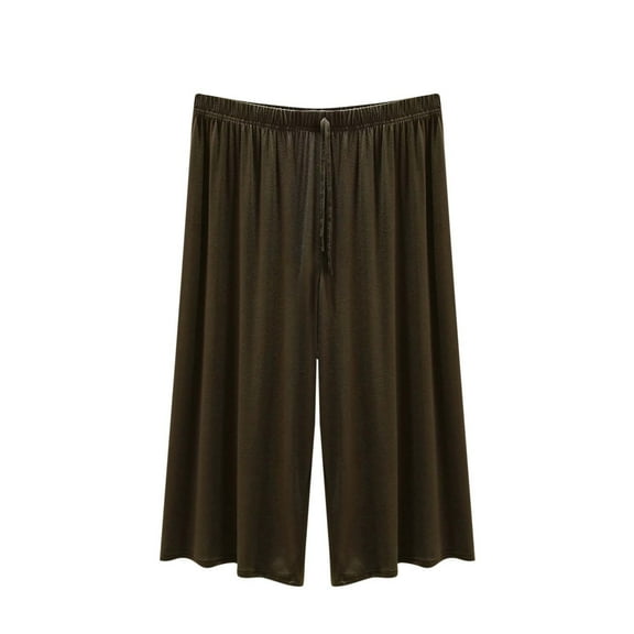 Arnsht Women's Pajama Bottoms Solid Color Comfortable Lounge Pajama Pants with Pockets and Elastic Waistband Green M