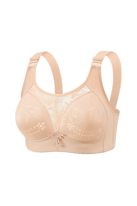 Women's Plus Size Nursing Bra Maternity Sleeping Underwear Large Size Large Cup Soft Comfort Breathable Women Daily Bra Red XXXL