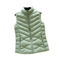 thumbnail image 1 of Arnsht Women's Puffer Vest Plus Size Lightweight Stand Collar Zip Pockets Puffy Vests Sleeveless Quilted Padded Outerwear Green XL, 1 of 8