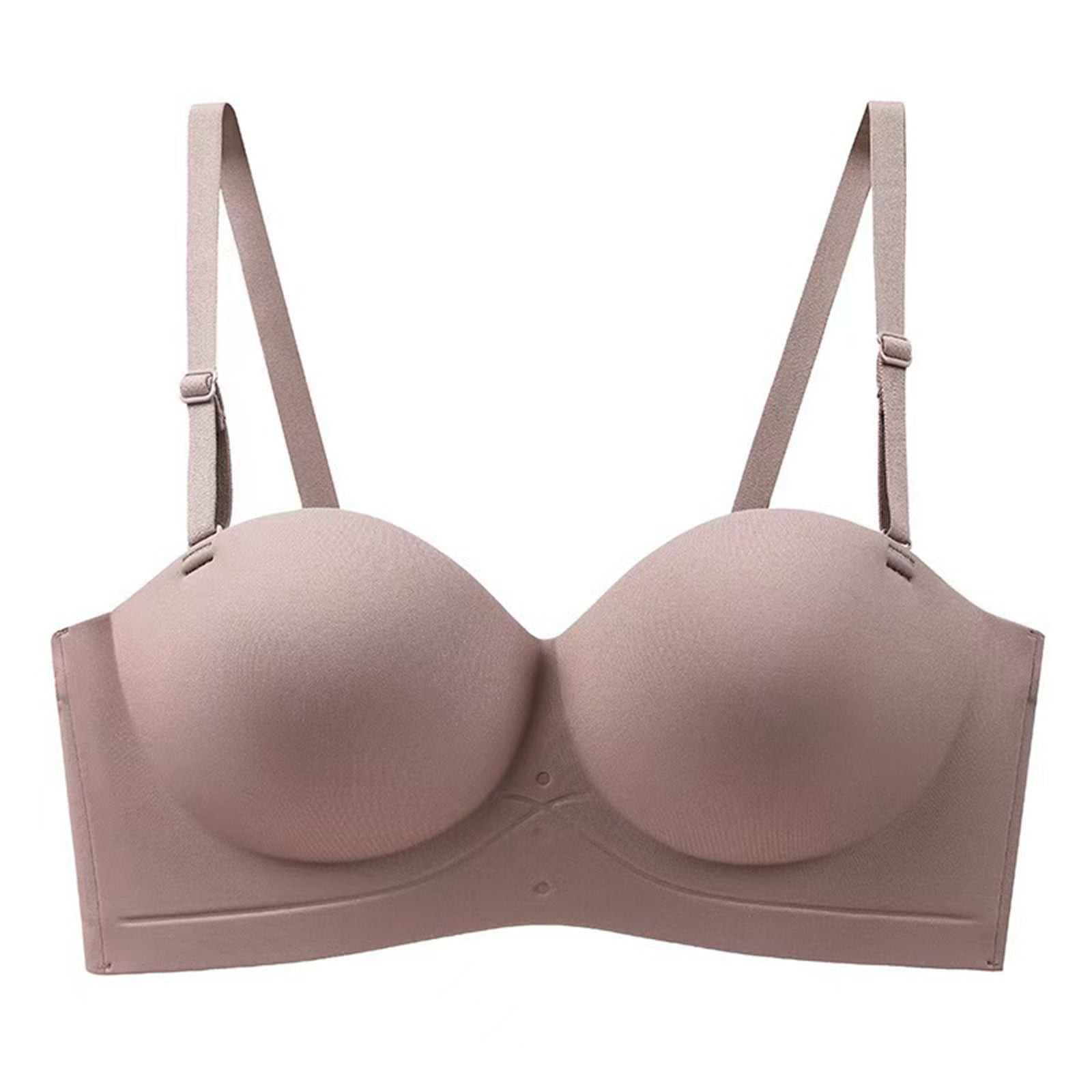 V-neck Comfortable Breathable Seamless Wire-free Push-up Mesh Bra